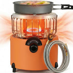 2-In-1 Portable Propane Heater & Camping Stove, 9000 BTU Outdoor Portable Heater, Adjustable Flames and Vents, Propane Stove for Patio, Ice Fishing, Backpacking, Hunting, Survival, Winter Storm Emergency Power Outage Heater