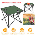 Portable Folding Camping Table with Cup Holders & Carry Bag