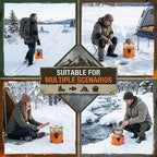 2-In-1 Portable Propane Heater & Camping Stove, 9000 BTU Outdoor Portable Heater, Adjustable Flames and Vents, Propane Stove for Patio, Ice Fishing, Backpacking, Hunting, Survival, Winter Storm Emergency Power Outage Heater