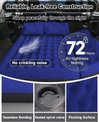 Umbrauto 29.53in/75cm Wide Car Air Mattress Inflatable SUV, Truck & Van Back Seat Camping Bed with Pump & Pillows, Navy