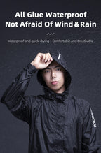 ROCKBROS Cycling Raincoat Outdoor Rain Jacket Men Breathable Reflective Hooded Raincoat Waterproof Windbreaker European Size