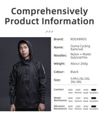 ROCKBROS Cycling Raincoat Outdoor Rain Jacket Men Breathable Reflective Hooded Raincoat Waterproof Windbreaker European Size