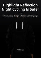 ROCKBROS Cycling Raincoat Outdoor Rain Jacket Men Breathable Reflective Hooded Raincoat Waterproof Windbreaker European Size