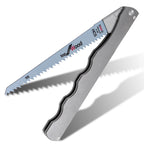 Safety Lock Folding Pocket Saw,6.8" Titanium Handle,High Carbon Steel Blade