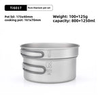 KEITH Pure Titanium 2-Piece Cookware Set (800ml+1250ml),