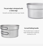 KEITH Pure Titanium 2-Piece Cookware Set (800ml+1250ml),
