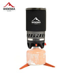 Widesea Camping Cooking System with Heat Exchanger Outdoor Gas Stove Burner Tourist Coffee Pot Cup
