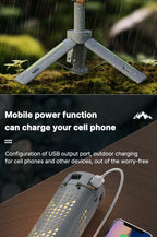 Folding Camping Light Portable Telescopic Lanterns USB Rechargeable 8000mAh Outdoor Waterproof Power Bank Lamp With Triangle Sta