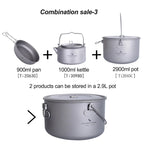 Boundless Voyage Titanium Kettle, Pot & Frying Pan Combo Set