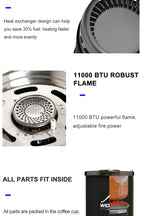 Widesea Camping Cooking System with Heat Exchanger Outdoor Gas Stove Burner Tourist Coffee Pot Cup