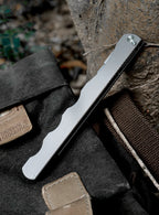 Safety Lock Folding Pocket Saw,6.8" Titanium Handle,High Carbon Steel Blade