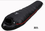 Black Snow Camping Goose Down Sleeping Bag Warm Down Filled Adult Mummy Style Sleep Bag 4 Seasons Camping Travel Sleeping Bag