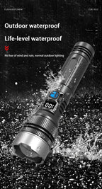 Lenovo 1000000LM Super Bright LED Flashlight Rechargeable USB-C Digital Display IPX8 Waterproof Long Lasting Camping Emergency