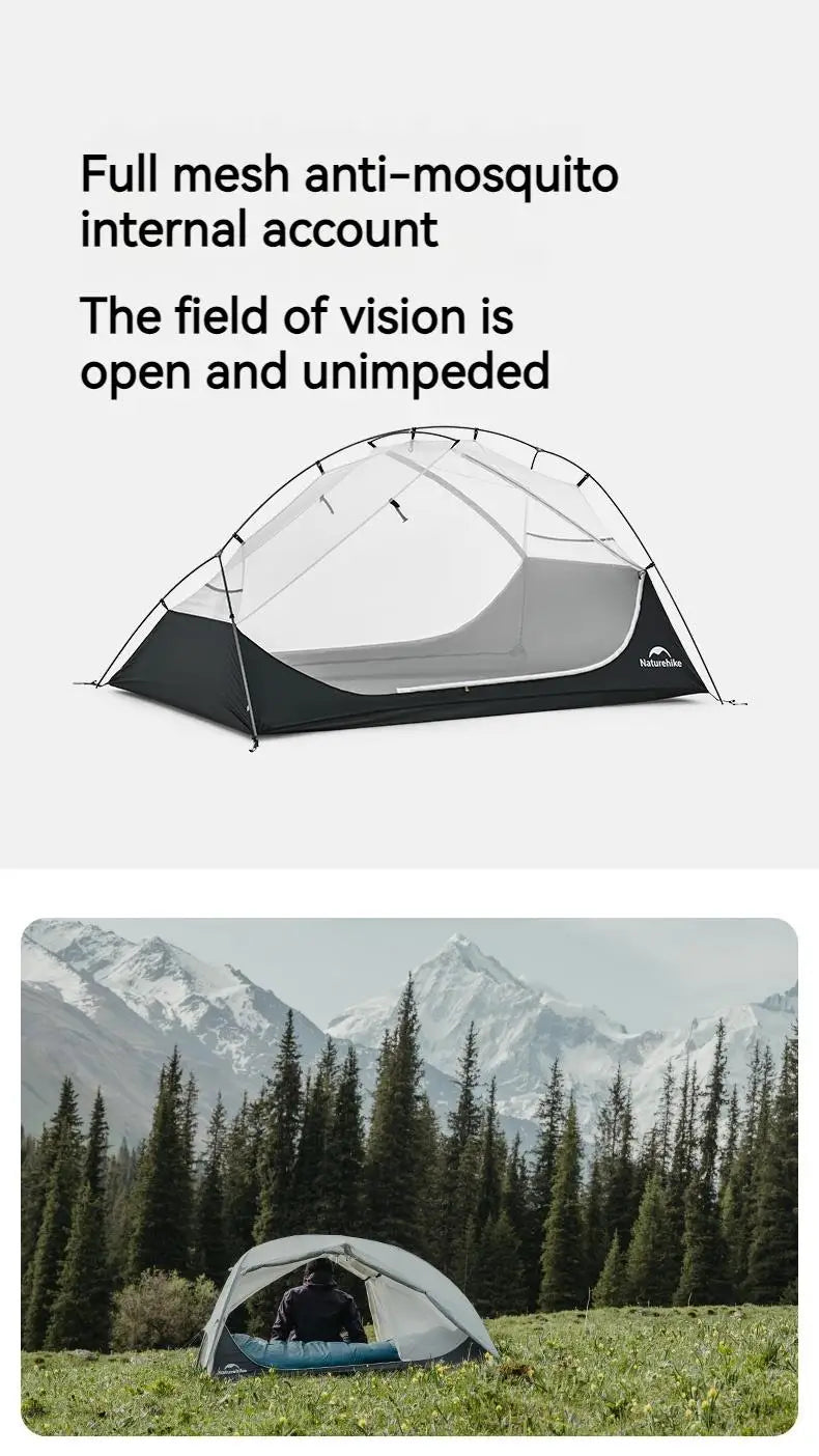 Naturehike Star River UL Camping Tent 3 Seasons Tent Ultralight Portable 2 Person 15D Silicone Outdoor Hiking Tents With Mat