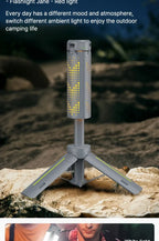 Folding Camping Light Portable Telescopic Lanterns USB Rechargeable 8000mAh Outdoor Waterproof Power Bank Lamp With Triangle Sta