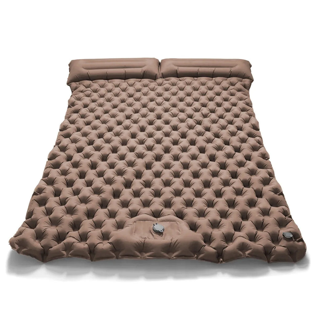 Outdoor Camping Double Inflatable Mattress Extra Wide Sleeping Pad Ultralight