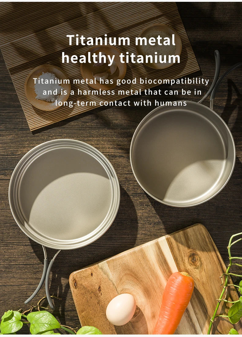 KEITH Pure Titanium 2-Piece Cookware Set (800ml+1250ml),