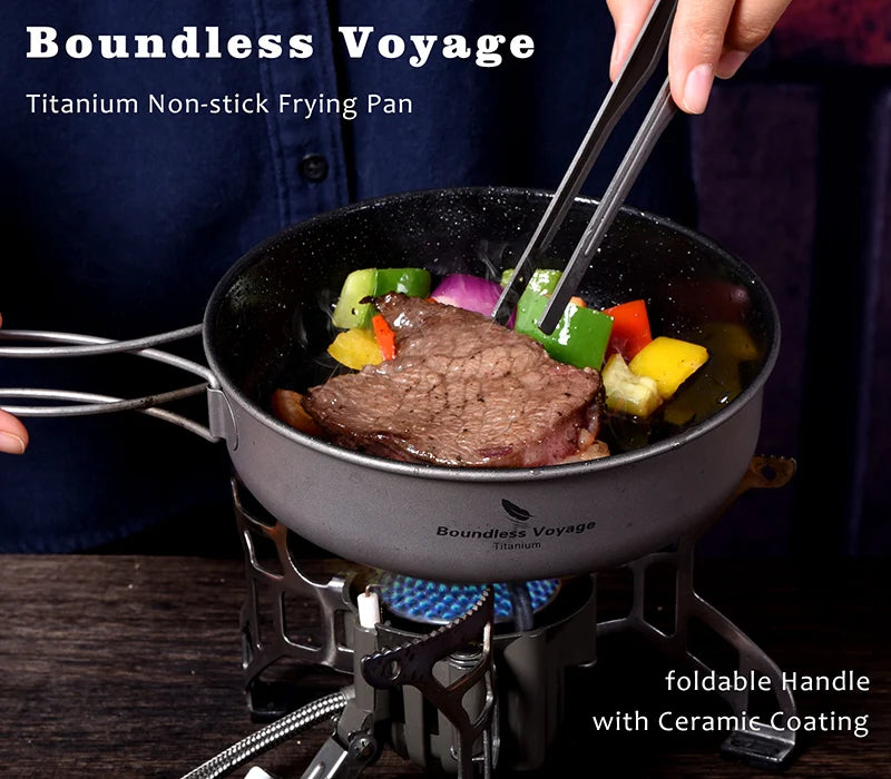 Boundless Voyage Titanium Kettle, Pot & Frying Pan Combo Set