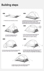 Naturehike Star River UL Camping Tent 3 Seasons Tent Ultralight Portable 2 Person 15D Silicone Outdoor Hiking Tents With Mat