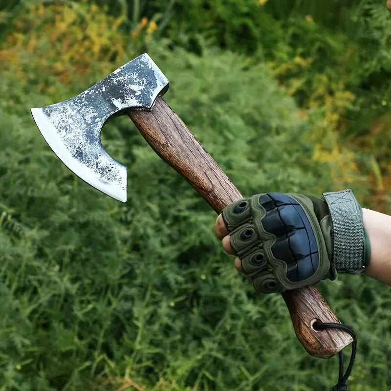 Hand Forged Viking Tomahawk Axe High Manganese Steel