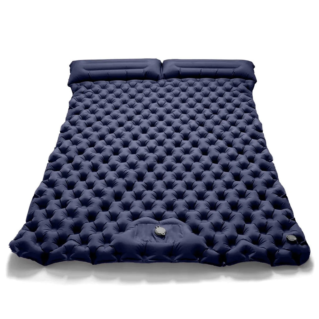 Outdoor Camping Double Inflatable Mattress Extra Wide Sleeping Pad Ultralight