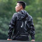 ROCKBROS Cycling Raincoat Outdoor Rain Jacket Men Breathable Reflective Hooded Raincoat Waterproof Windbreaker European Size