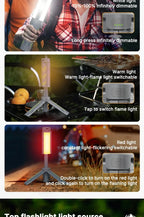 Folding Camping Light Portable Telescopic Lanterns USB Rechargeable 8000mAh Outdoor Waterproof Power Bank Lamp With Triangle Sta