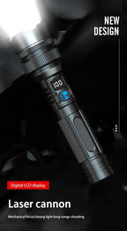 Lenovo 1000000LM Super Bright LED Flashlight Rechargeable USB-C Digital Display IPX8 Waterproof Long Lasting Camping Emergency