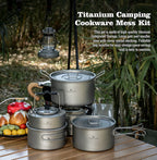 Boundless Voyage Titanium Kettle, Pot & Frying Pan Combo Set