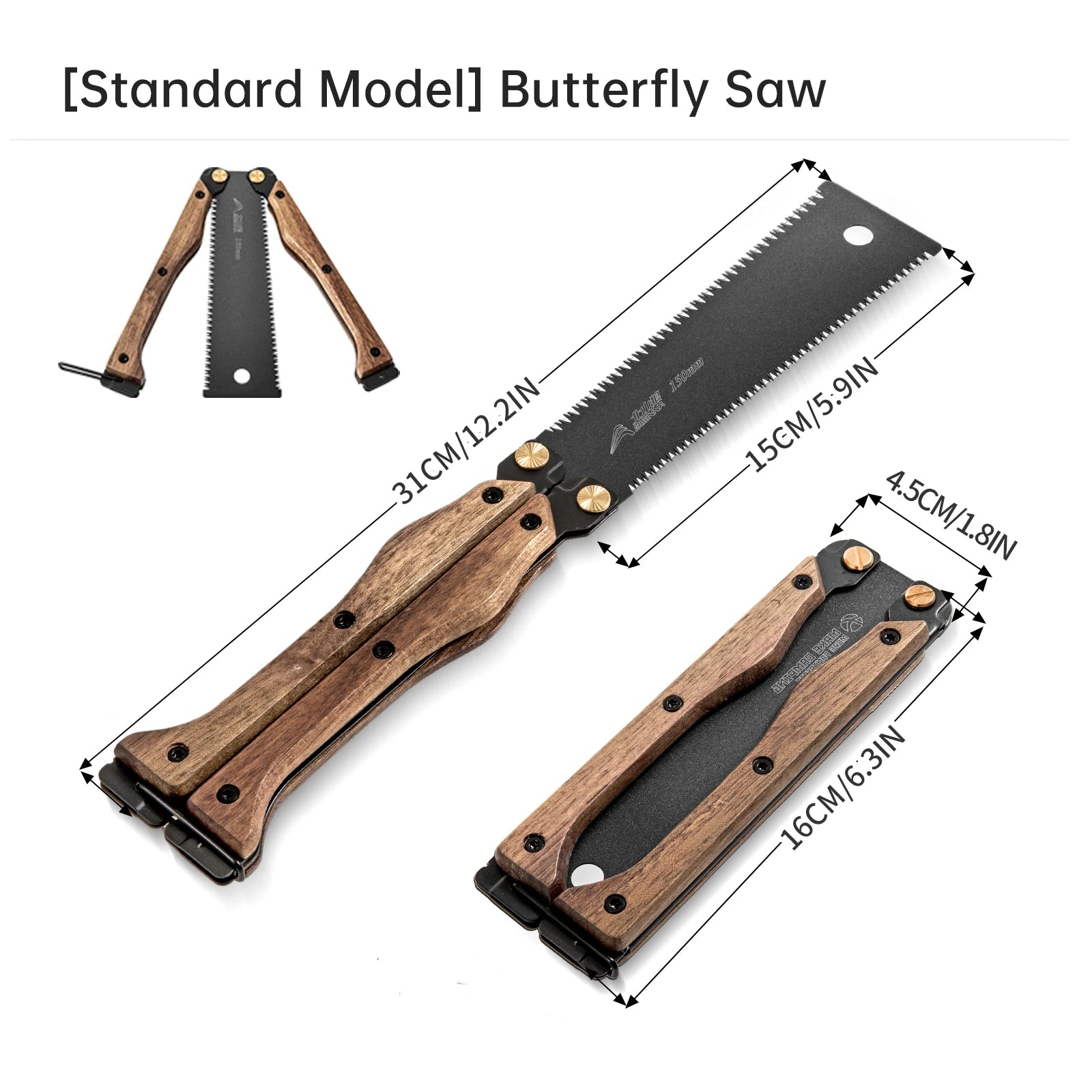 BISINNA 1pcs Double-sided Folding Saw Hand-held