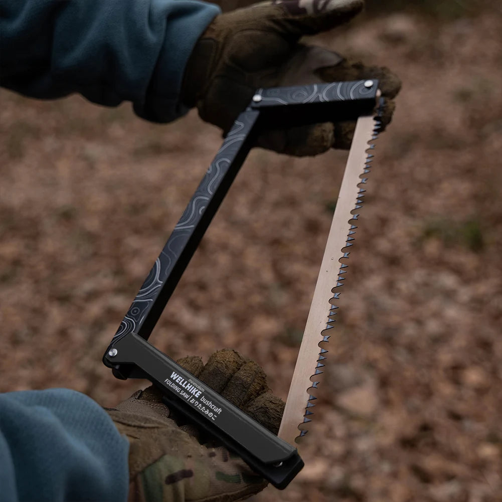 Folding Saw with Storage Bag Cutting Tree Hand Saw Aluminum Alloy Camping Foldable Hand Saw for Backpacking