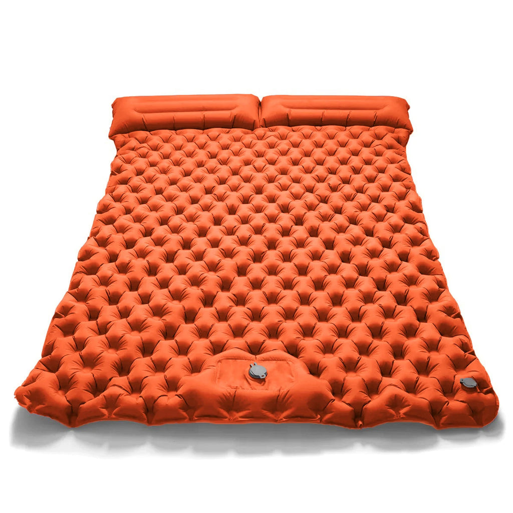 Outdoor Camping Double Inflatable Mattress Extra Wide Sleeping Pad Ultralight