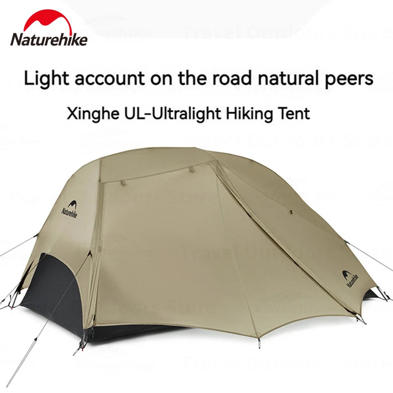 Naturehike Star River UL Camping Tent 3 Seasons Tent Ultralight Portable 2 Person 15D Silicone Outdoor Hiking Tents With Mat