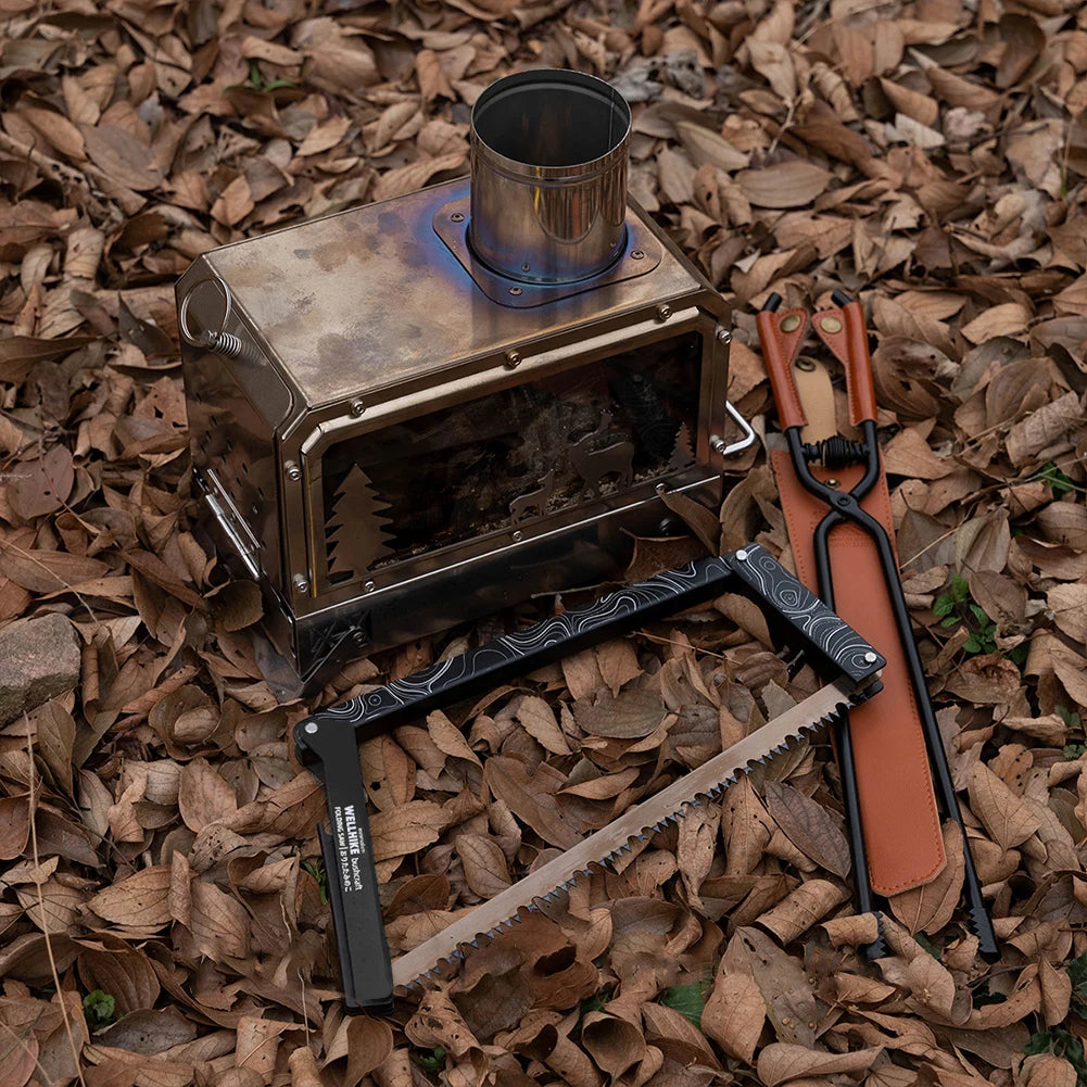 Folding Saw with Storage Bag Cutting Tree Hand Saw Aluminum Alloy Camping Foldable Hand Saw for Backpacking