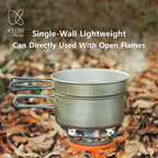 KEITH Pure Titanium 2-Piece Cookware Set (800ml+1250ml),