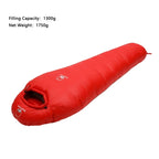 Black Snow Camping Goose Down Sleeping Bag Warm Down Filled Adult Mummy Style Sleep Bag 4 Seasons Camping Travel Sleeping Bag