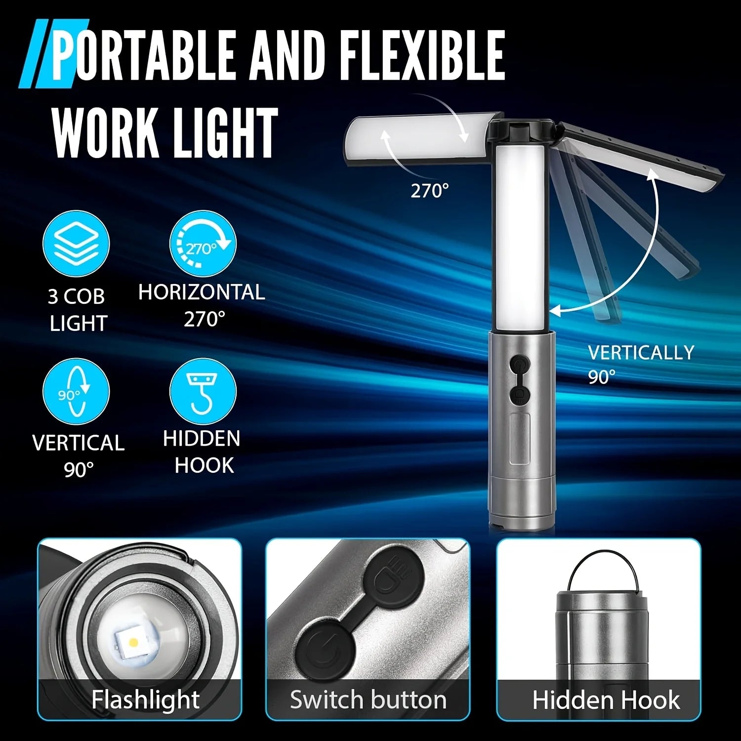 Folding Camping Light Portable Telescopic Lanterns USB Rechargeable 8000mAh Outdoor Waterproof Power Bank Lamp With Triangle Sta
