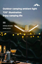 Folding Camping Light Portable Telescopic Lanterns USB Rechargeable 8000mAh Outdoor Waterproof Power Bank Lamp With Triangle Sta