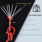 Reflective Paracord Rope Military 7 Strand 4mm 550 Tactical Parachute Cord Camping Tent Lanyard DIY Bracelet Weaving Rope