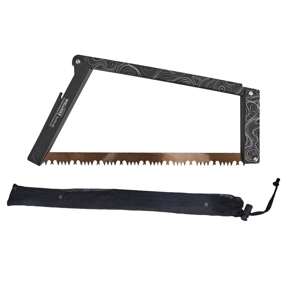 Folding Saw with Storage Bag Cutting Tree Hand Saw Aluminum Alloy Camping Foldable Hand Saw for Backpacking