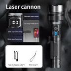 Lenovo 1000000LM Super Bright LED Flashlight Rechargeable USB-C Digital Display IPX8 Waterproof Long Lasting Camping Emergency