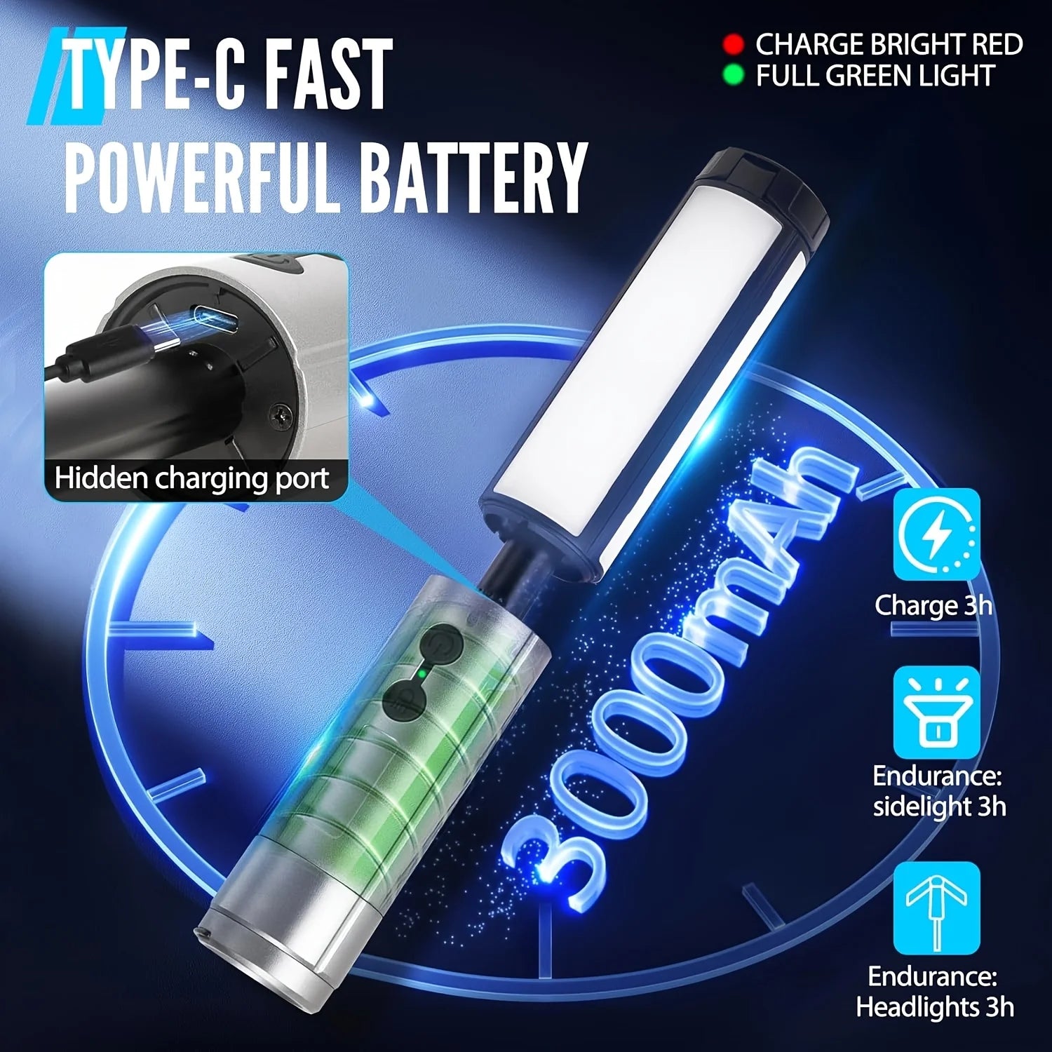 Folding Camping Light Portable Telescopic Lanterns USB Rechargeable 8000mAh Outdoor Waterproof Power Bank Lamp With Triangle Sta