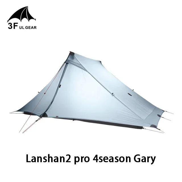 3F UL GEAR LanShan 2 Pro Tent 2 Person Outdoor Ultralight Camping Tent 3 Season Professional 20D Nylon Both Sides Silicon Tent