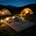 Adult Double Sleeping Bag With Pillow Warm Lightweight Portable Camping Gear
