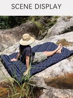 Outdoor Camping Double Inflatable Mattress Extra Wide Sleeping Pad Ultralight