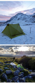 3F UL GEAR LanShan 2 Pro Tent 2 Person Outdoor Ultralight Camping Tent 3 Season Professional 20D Nylon Both Sides Silicon Tent