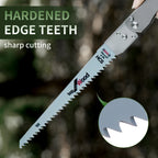 Safety Lock Folding Pocket Saw,6.8" Titanium Handle,High Carbon Steel Blade