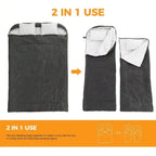 Adult Double Sleeping Bag With Pillow Warm Lightweight Portable Camping Gear