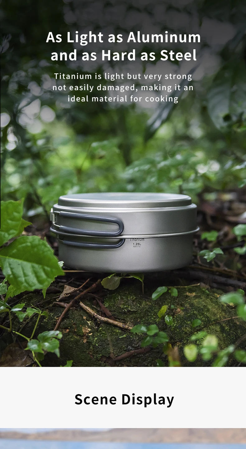 KEITH Pure Titanium 2-Piece Cookware Set (800ml+1250ml),