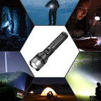 Lenovo 1000000LM Super Bright LED Flashlight Rechargeable USB-C Digital Display IPX8 Waterproof Long Lasting Camping Emergency
